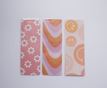 Load image into Gallery viewer, Pink Groovy Bookmark Set | Set of 3 Laminated Bookmarks
