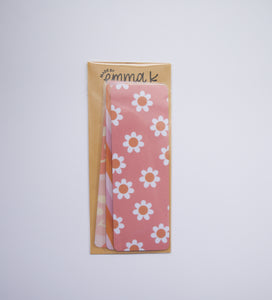Pink Groovy Bookmark Set | Set of 3 Laminated Bookmarks
